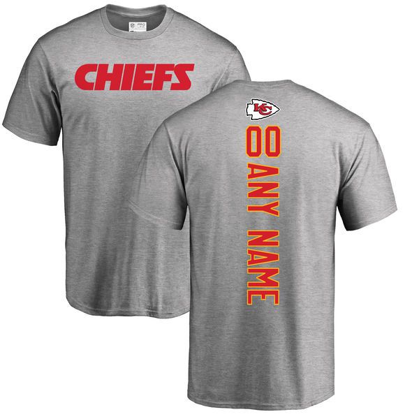 Men Kansas City Chiefs NFL Pro Line Ash Custom Backer T-Shirt->->Sports Accessory